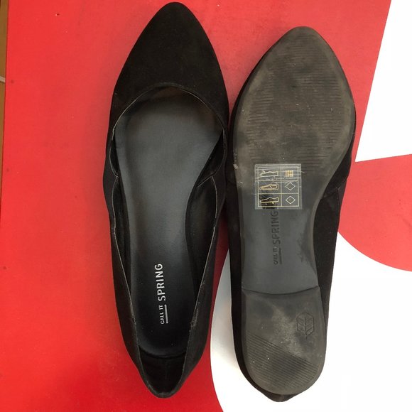Call it Spring Black Flats Size 8 - Picture 2 of 3